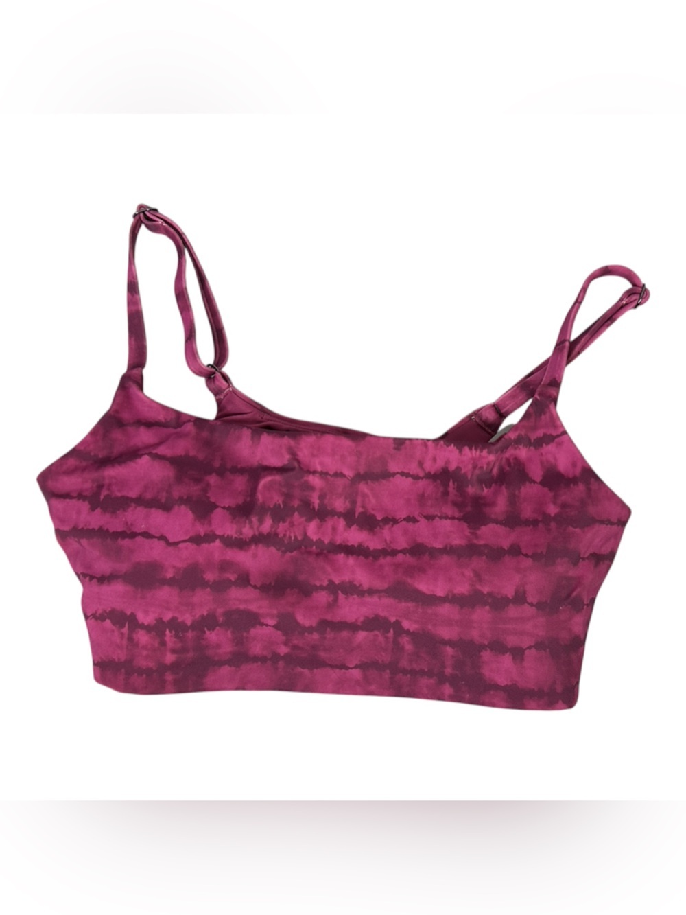 Athleta scoop printed bikini top size small D/DD